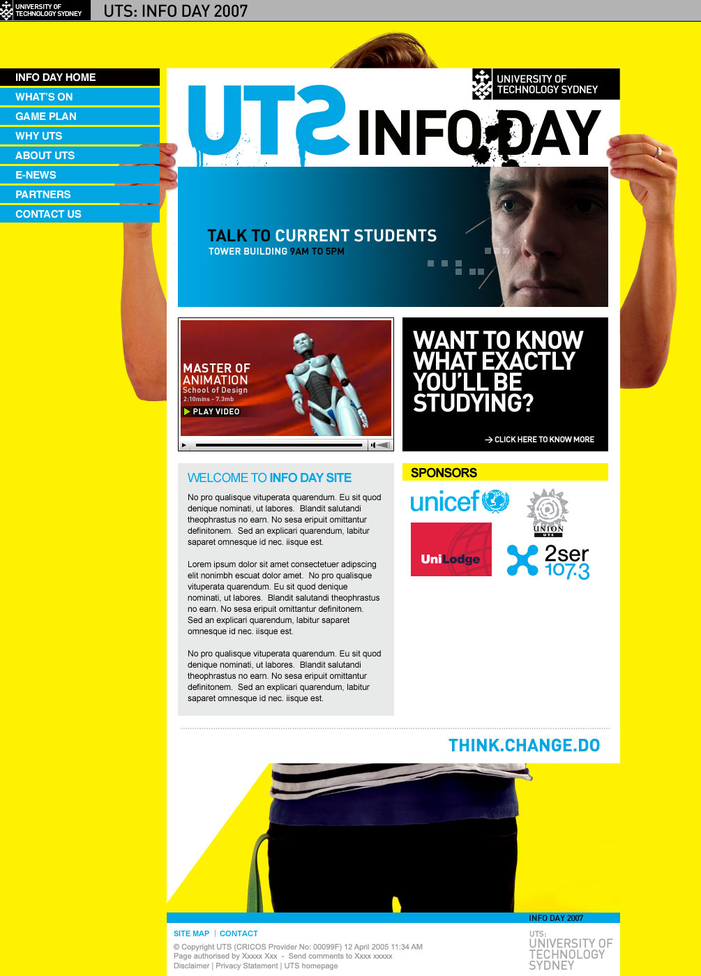 UTS Info Day: Promotional Site - Design Chronicle | Design Chronicle UTS Info Day: Promotional Site - Design Chronicle | Design Chronicle